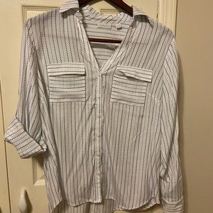 Button down shirt NY&CO blue and light blue stripes